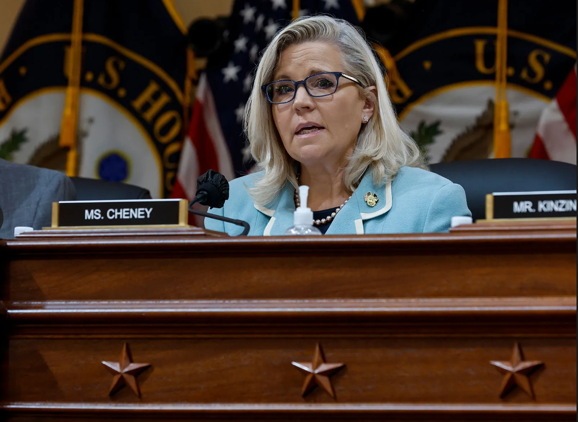 U.S. Rep. Liz Cheney, vice chair of the House Select Committee to Investigate the January 6th Attack on the U.S. Capitol, delivering closing remarks during the committee's hearing on June 13, 2022, in Washington, D.C.